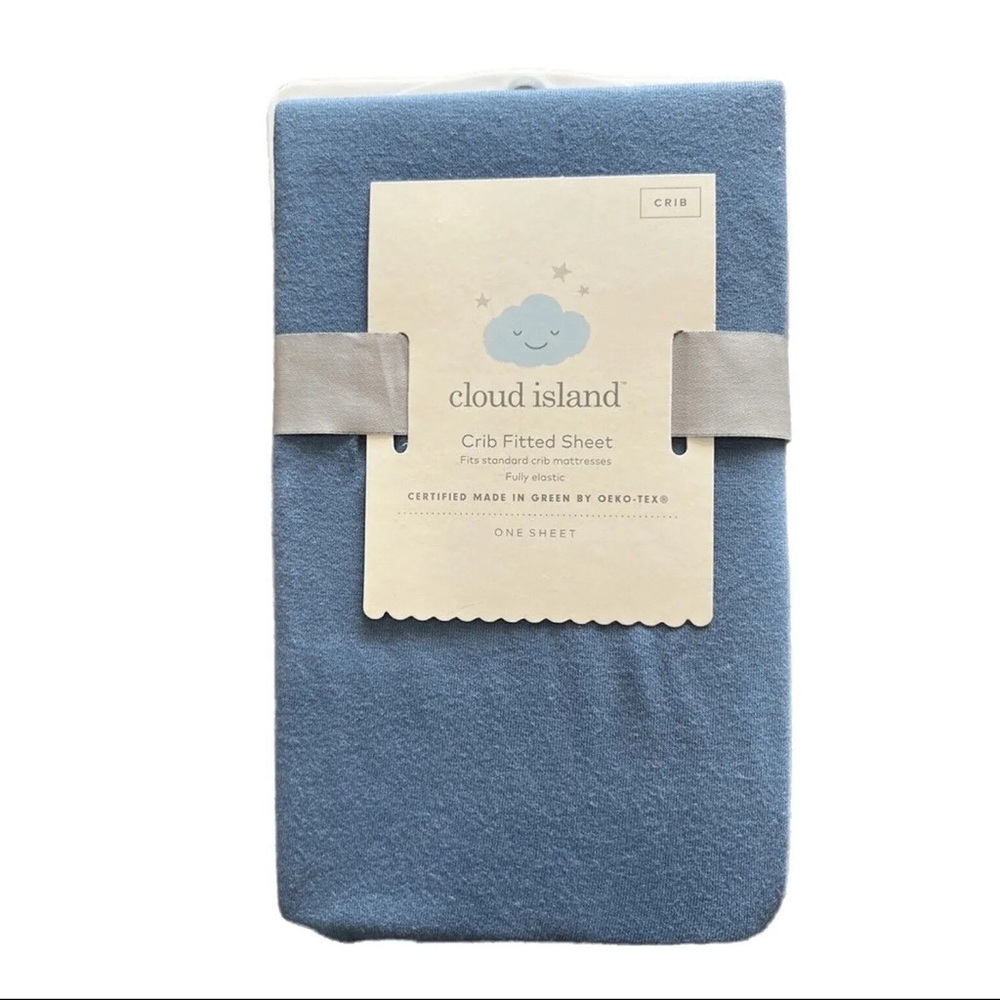 Cloud island crib fitted sheet